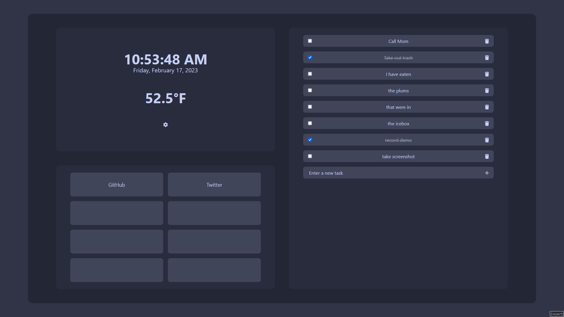 Screenshot of the Goodgames dashboard